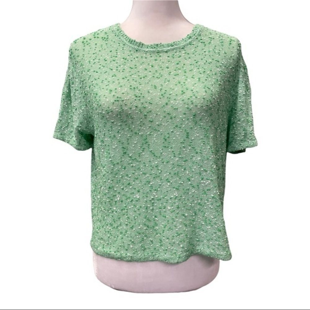 Kerisma‎ Green & White Knot Knitted Top - S/M